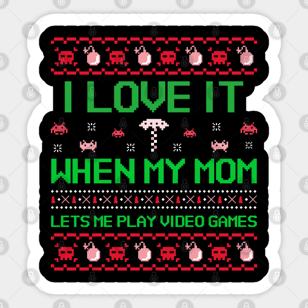 I love it when my mom lets me play video games Sticker by natashawilona